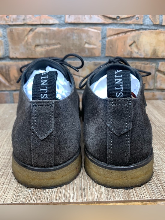 All Saints Leigh Gray Suede Derby Shoes Size 43 10.5US main image 8